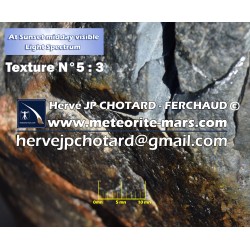 Texture N°5 croute de fusion meteorite martienne