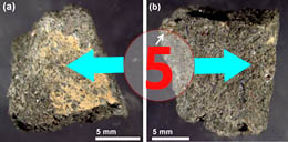 Texture comparative n 20-3-5 meteorite-mars.com meteorite chizé de mars